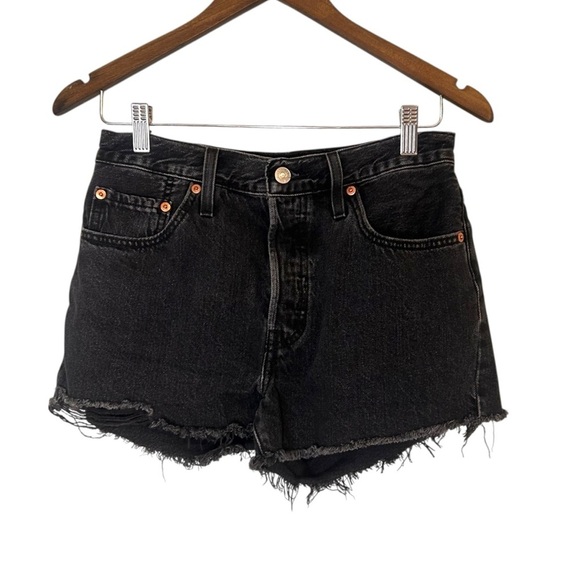 Levi's Womens 501 Original short- Lunar Black- Size 28 - Picture 4 of 12